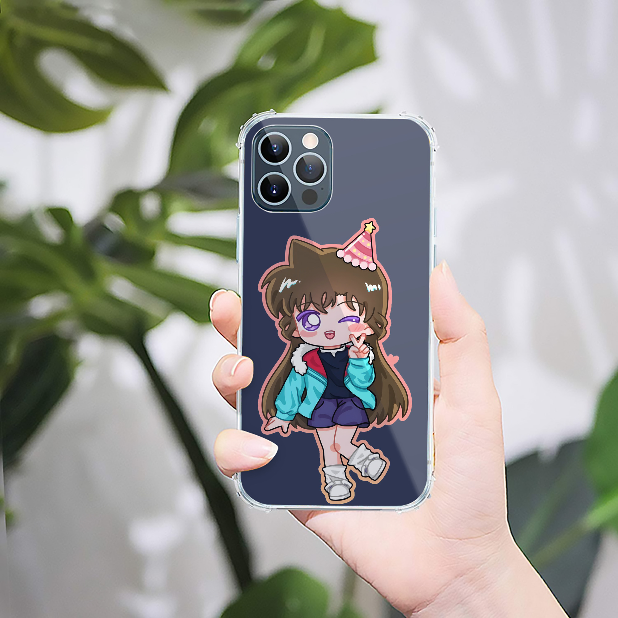 （画像用） 名探偵コナン 毛利 蘭 もうり らん、モーリ ラン Detective Conan Rachel Moore 【iPhone 12シリーズ対応】透明スマホケース（クリアソフトケース）
